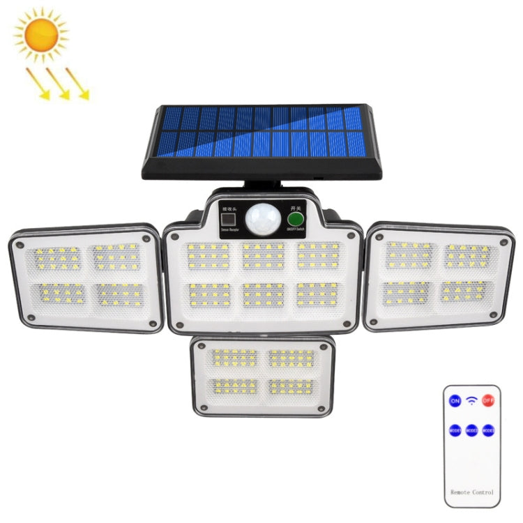 TG-TY051 4-Head Rotatable Solar Wall Light Body Sensor Outdoor Garden Waterproof Corridor Garden Lighting Street Light
