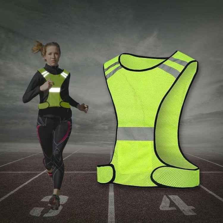 Sports Reflective Vest Night Running Outdoor Reflective Clothing Traffic Safety Reflective Vest,Style:, Without Led, With Led