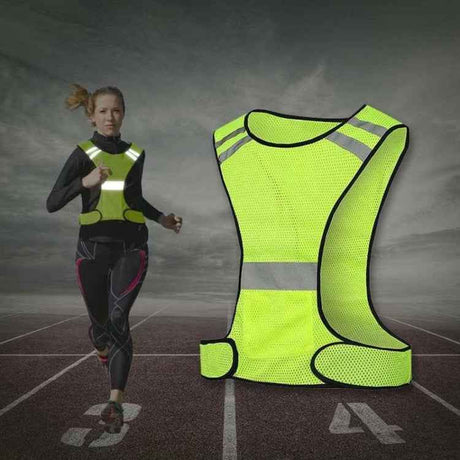 Sports Reflective Vest Night Running Outdoor Reflective Clothing Traffic Safety Reflective Vest,Style:, Without Led, With Led