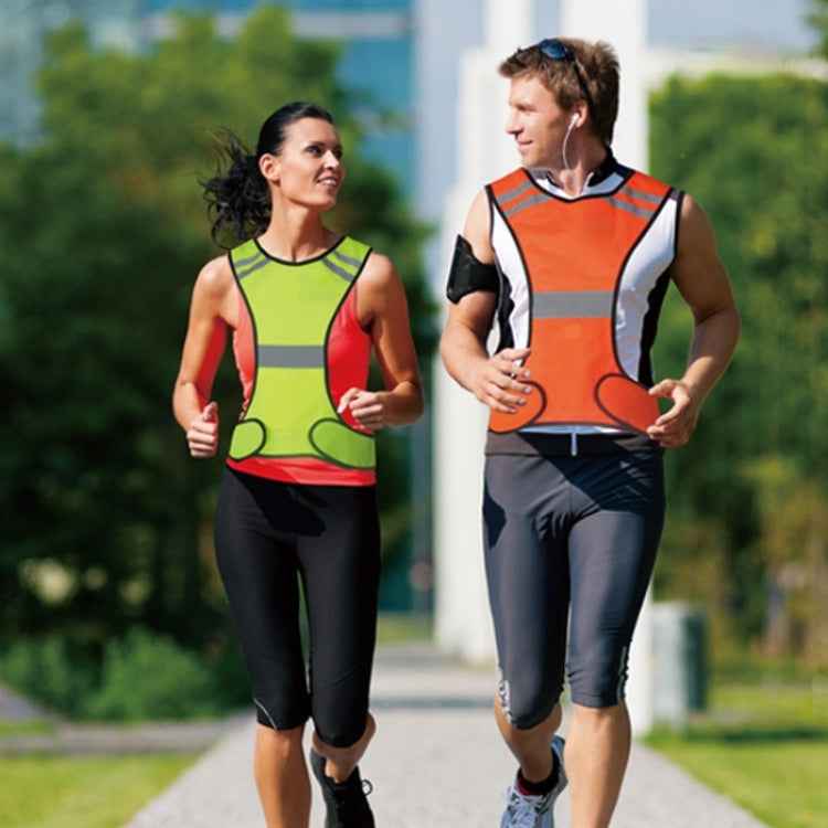 Sports Reflective Vest Night Running Outdoor Reflective Clothing Traffic Safety Reflective Vest,Style:, Without Led, With Led