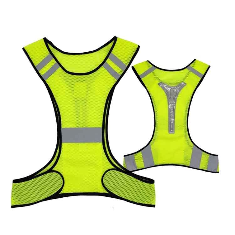 Sports Reflective Vest Night Running Outdoor Reflective Clothing Traffic Safety Reflective Vest,Style:, Without Led, With Led