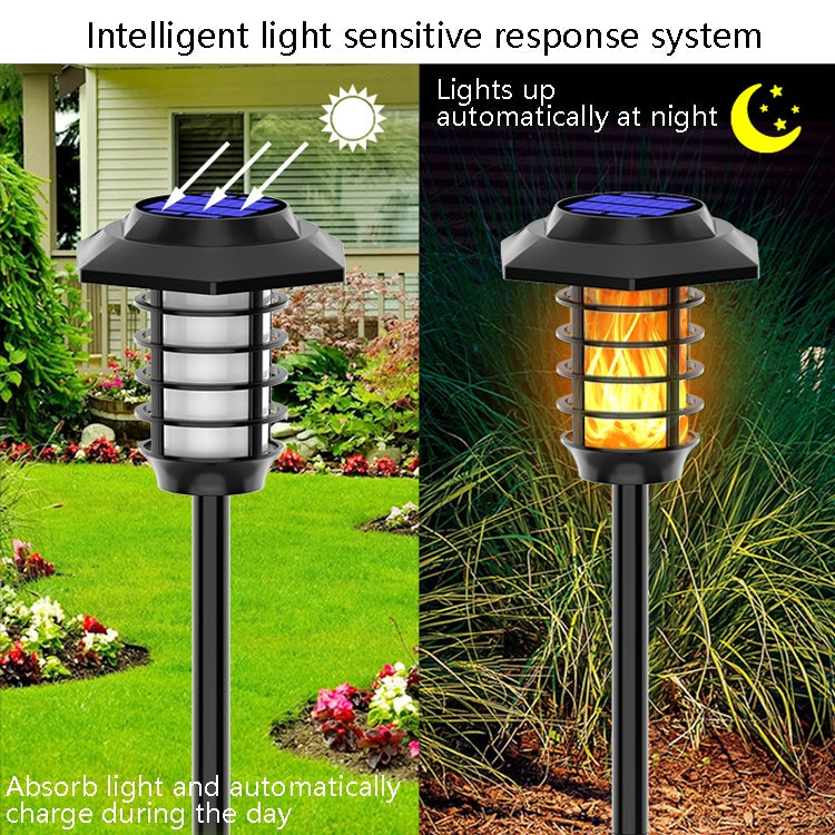 Solar LED Lawn Simulation Flame Lamp Outdoor Garden Lighting Landscape Light, Spec:, 48 LED, 66 LED