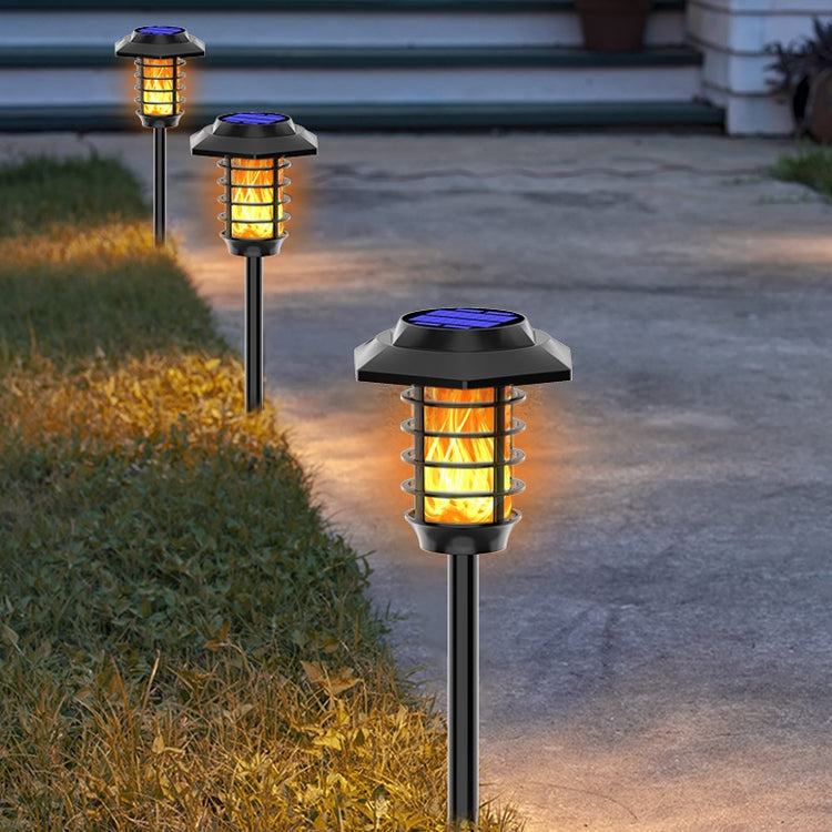 Solar LED Lawn Simulation Flame Lamp Outdoor Garden Lighting Landscape Light, Spec:, 48 LED, 66 LED