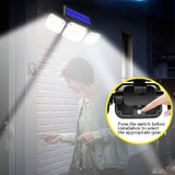 Solar Wall Lights - 3-Head Rotatable Waterproof Garden Street Lights for Outdoor Use