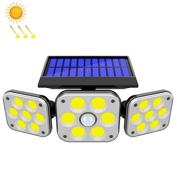 Solar Wall Lights - 3-Head Rotatable Waterproof Garden Street Lights for Outdoor Use