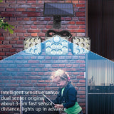 Lámpara solar de pared TG-TY075 - Lámpara de jardín exterior impermeable y giratoria de 3 cabezales