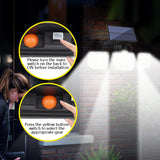 Lámpara solar de pared TG-TY075 - Lámpara de jardín exterior impermeable y giratoria de 3 cabezales