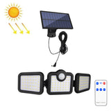 Lámpara solar de pared TG-TY075 - Lámpara de jardín exterior impermeable y giratoria de 3 cabezales