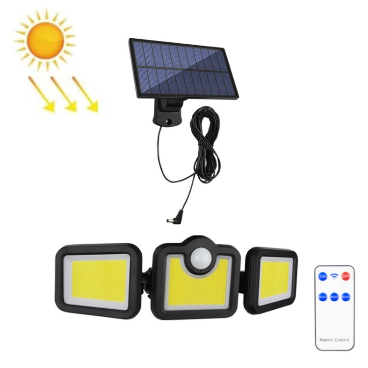 Lámpara solar de pared TG-TY075 - Lámpara de jardín exterior impermeable y giratoria de 3 cabezales