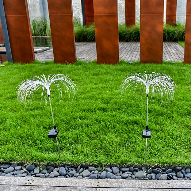 Solar Fiber Optic Jellyfish Lamp - LED Lawn Ground Plug for Outdoor Garden Decoration