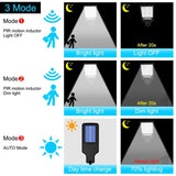 616 Solar Street Light LED Human Body Induction Garden Light, Spec:, 28 SMD No Remote Control, 60 SMD No Remote Control, 117 COB No Remote Control, 108 COB No Remote Control, 72 SMD No Remote Control, 28 SMD With Remote Control, 60 SMD With Remote Control