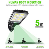 Solar Street Light LED Human Body Induction Garden Light, Spec:, 616A-18 LED, 616B-72 COB, 616C-30 COB, 616A-18 LED With Remote Control, 616B-72 COB With Remote Control, 616C-30 COB With Remote Control