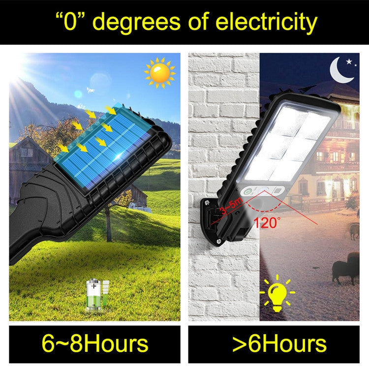 Solar Street Light LED Human Body Induction Garden Light, Spec:, 616A-18 LED, 616B-72 COB, 616C-30 COB, 616A-18 LED With Remote Control, 616B-72 COB With Remote Control, 616C-30 COB With Remote Control