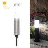 DSA-001 Solar Garden Column Outdoor Lawn Light, Style:, Silver-Warm Light, Silver-White Light, Black-Warm Light, Black-White Light