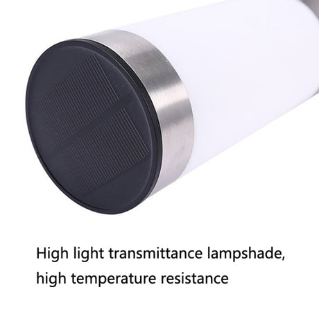 DSA-001 Solar Garden Column Outdoor Lawn Light, Style:, Silver-White Light - LYDARZ