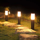 DSA-001 Solar Garden Column Outdoor Lawn Light, Style:, Silver-White Light - LYDARZ