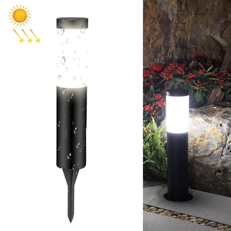 DSA-001 Solar Garden Column Outdoor Lawn Light, Style:, Silver-Warm Light, Silver-White Light, Black-Warm Light, Black-White Light