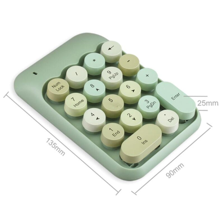 MOFii X910 2.4G 18 Keys 1600 DPI Wireless Numeric  Keypad, Pink, Green, Blue, Black