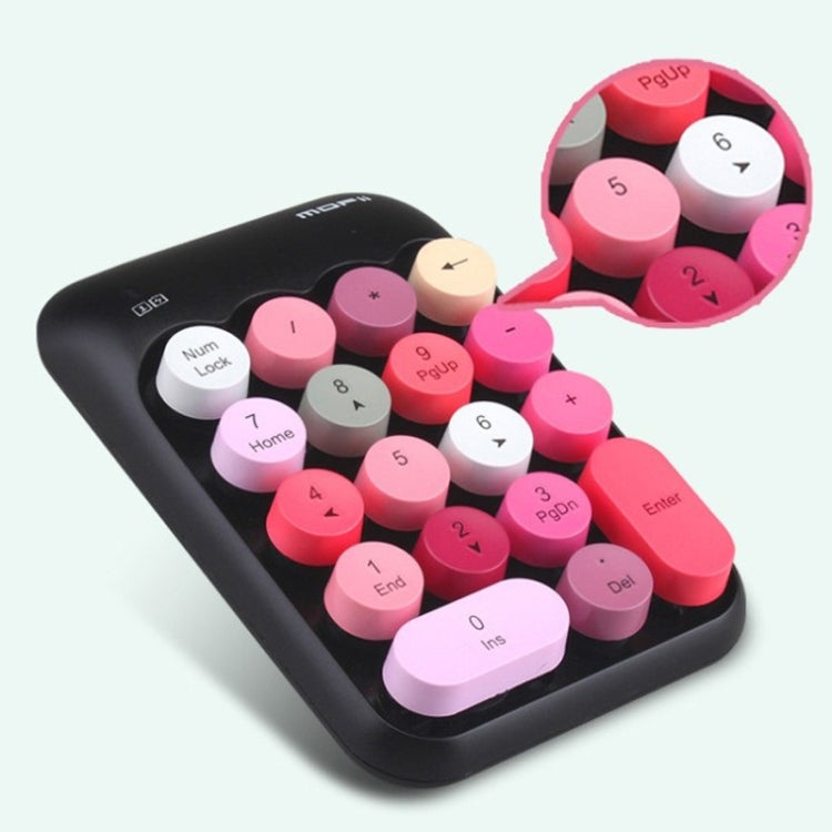 MOFii X910 2.4G 18 Keys 1600 DPI Wireless Numeric  Keypad, Pink, Green, Blue, Black