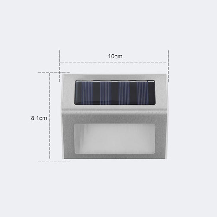 Lámpara solar de acero inoxidable con 6 LED para escaleras - Lámpara de pared para exteriores