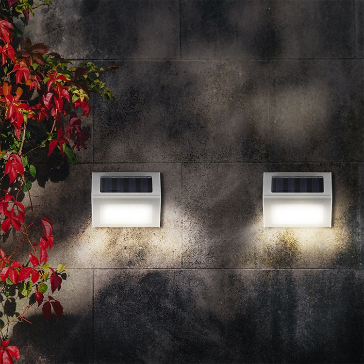 Lámpara solar de acero inoxidable con 6 LED para escaleras - Lámpara de pared para exteriores
