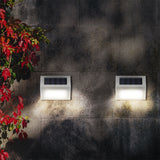 Lámpara solar de acero inoxidable con 6 LED para escaleras - Lámpara de pared para exteriores