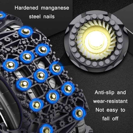 For 175~265cm Snow Emergency Snow Chains For Car SUV General Tires, Yellow 8764A, Black 8764B