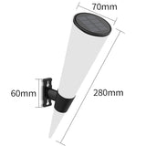 Lámpara solar de pared de cono circular N231 para iluminación de jardines exteriores