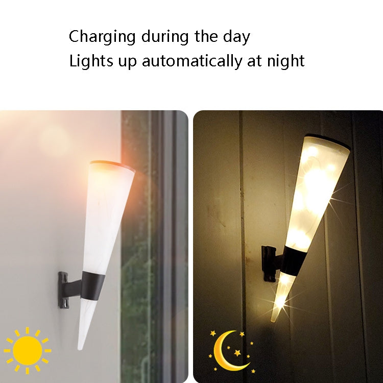 Lámpara solar de pared de cono circular N231 para iluminación de jardines exteriores