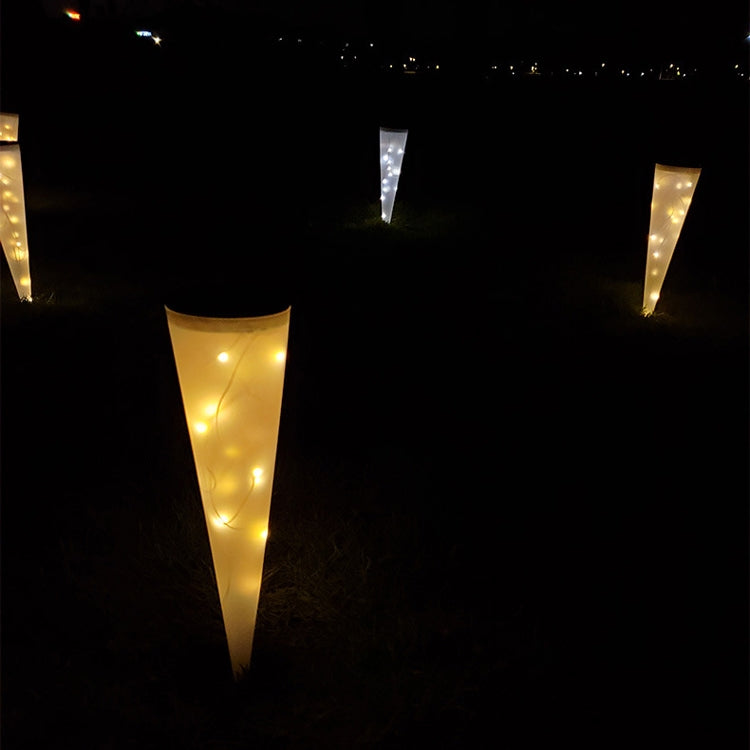 N231 Circular Cone Solar Wall Lamp Outdoor Garden Landscape Light, Style:, String Lights, Colorful Light