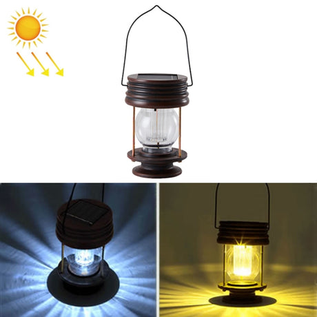 HSR002 Outdoor Retro Solar Lantern Camping Light, Portable-Warm Light, Insert Type-Warm Light - LYDARZ