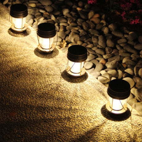 HSR002 Outdoor Retro Solar Lantern Camping Light, Portable-Warm Light, Insert Type-Warm Light - LYDARZ