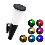 Outdoor Solar Garden Wall Lamp - Two-Color Circular Cone Design