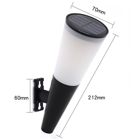 Outdoor Solar Garden Circular Cone Wall Lamp Two-color - LYDARZ