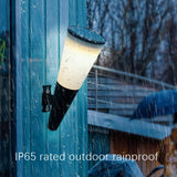 Outdoor Solar Garden Wall Lamp - Two-Color Circular Cone Design