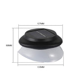 Punch-free Flying Saucer Solar Lamp Outdoor Garden Decoration Wall Lamp, Black Shell+White Light, Black Shell+Warm Light