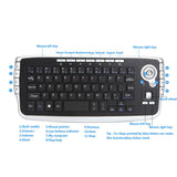 Miniteclado y ratón inalámbricos con trackball MY-10 (2,4 G, 78 teclas, 1200 DPI)