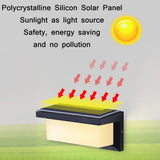 10W Outdoor Patio Wall Waterproof Solar Wall Light, Specification:, 6000K, 3000K