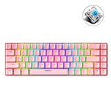 Teclado mecánico para juegos ZIYOU LANG T8 - Diseño luminoso RGB de 68 teclas
