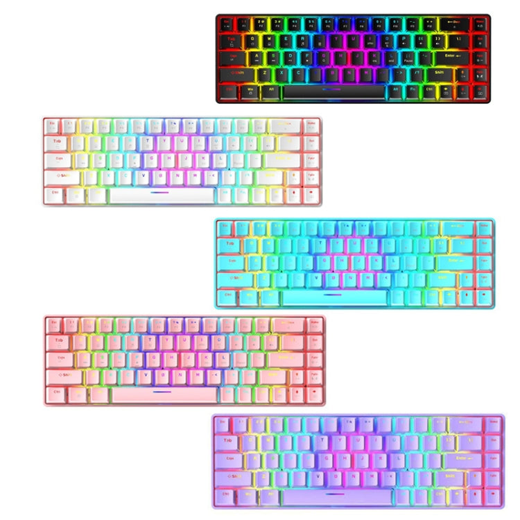 Teclado mecánico para juegos ZIYOU LANG T8 - Diseño luminoso RGB de 68 teclas
