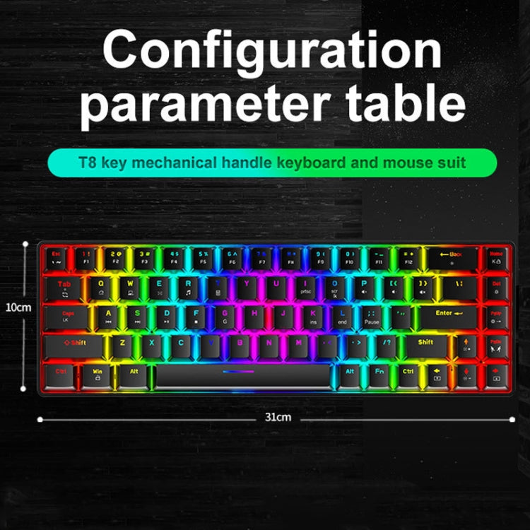 ZIYOU LANG T8 68 Keys RGB Luminous Gaming Mechanical Keyboard