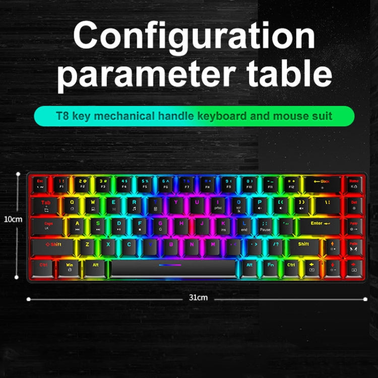 Teclado mecánico para juegos ZIYOU LANG T8 - Diseño luminoso RGB de 68 teclas