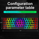 Teclado mecánico para juegos ZIYOU LANG T8 - Diseño luminoso RGB de 68 teclas