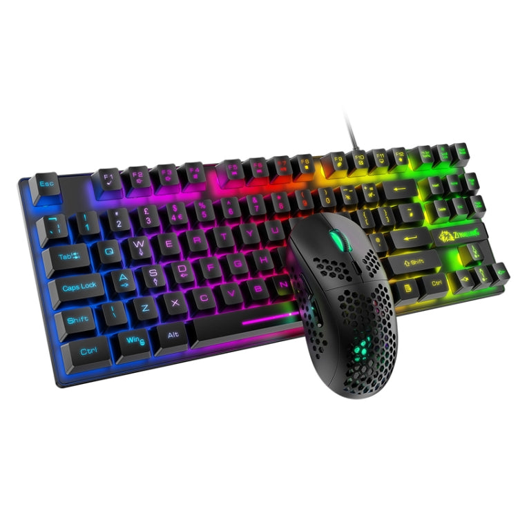 ZIYOU LANG T2 Keyboard Mouse Set - 88 Keys Mechanical Gaming Keyboard with Luminous Mouse Combo