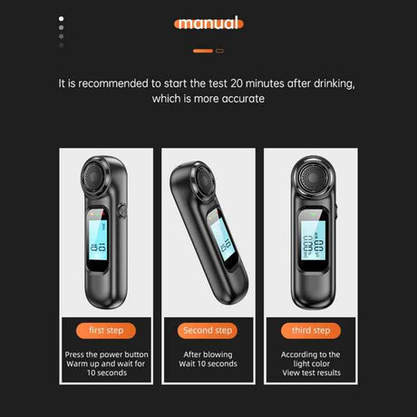 AM01  USB Rechageable Alcohol Tester Handheld Digital Alcohol Breath Tester, AM01