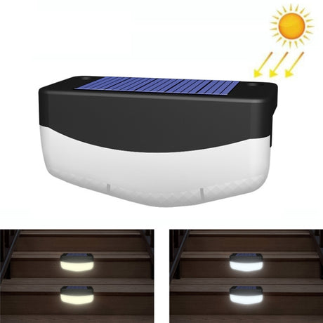 Solar Steps Lamp Outlet Landscape Garden Wall Lights, Warm White, White - LYDARZ
