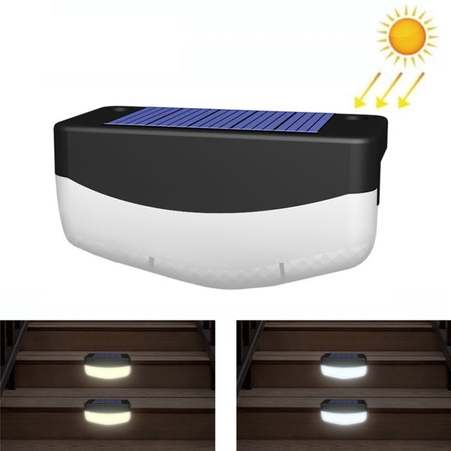 Solar Steps Lamp Outlet Landscape Garden Wall Lights, Warm White, White - LYDARZ