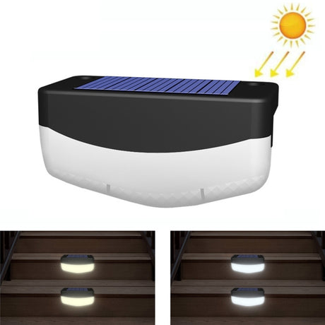 Solar Steps Lamp Outlet Landscape Garden Wall Lights, Warm White, White - LYDARZ