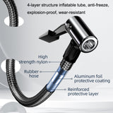 Bomba de aire portátil para coche YX1819: inflador con cable de alta potencia para neumáticos de vehículos eléctricos