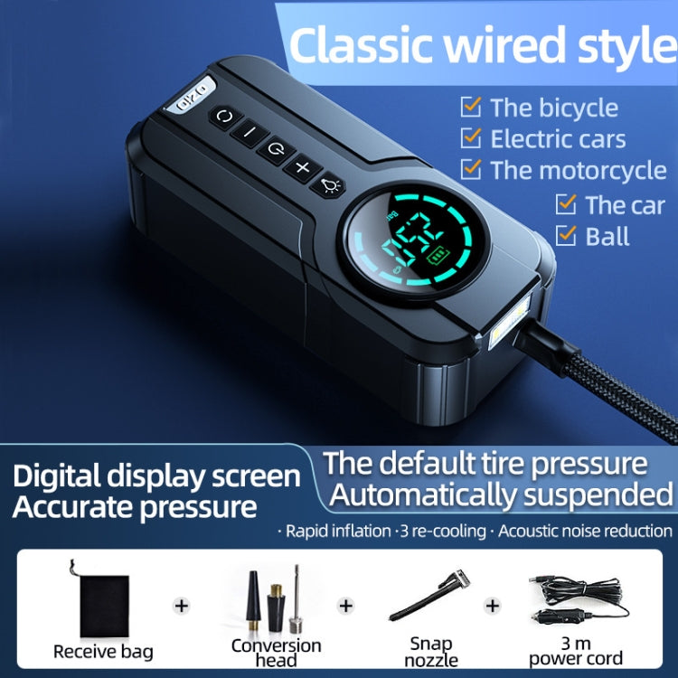 Bomba de aire portátil para coche YX1819: inflador con cable de alta potencia para neumáticos de vehículos eléctricos